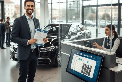 Client primind o asigurare RCA dupa verificarea cu calculatorul online