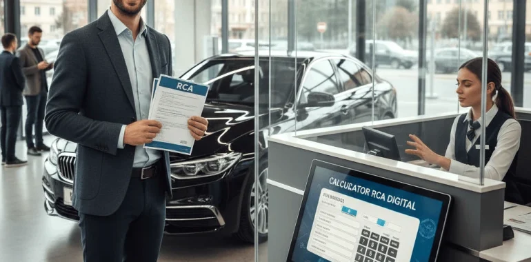 Client primind o asigurare RCA dupa verificarea cu calculatorul online